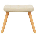 vidaXL krémszínű szövet hintaszék szék zsámollyal