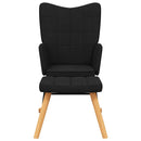 vidaXL fekete szövet hintaszék lábtartóval