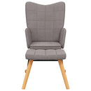 vidaXL tópszínű szövet hintaszék lábtartóval