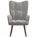 vidaXL világosszürke bársony pihenőfotel