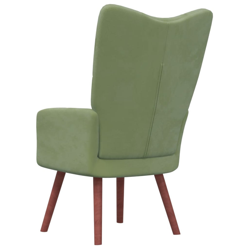 vidaXL világoszöld bársony pihenőfotel