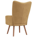 vidaXL barna bársony pihenőfotel