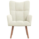 vidaXL krémfehér bársony pihenőfotel