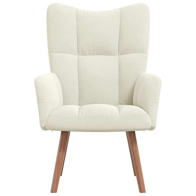 vidaXL krémfehér bársony pihenőfotel