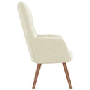 vidaXL krémfehér bársony pihenőfotel