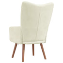 vidaXL krémfehér bársony pihenőfotel