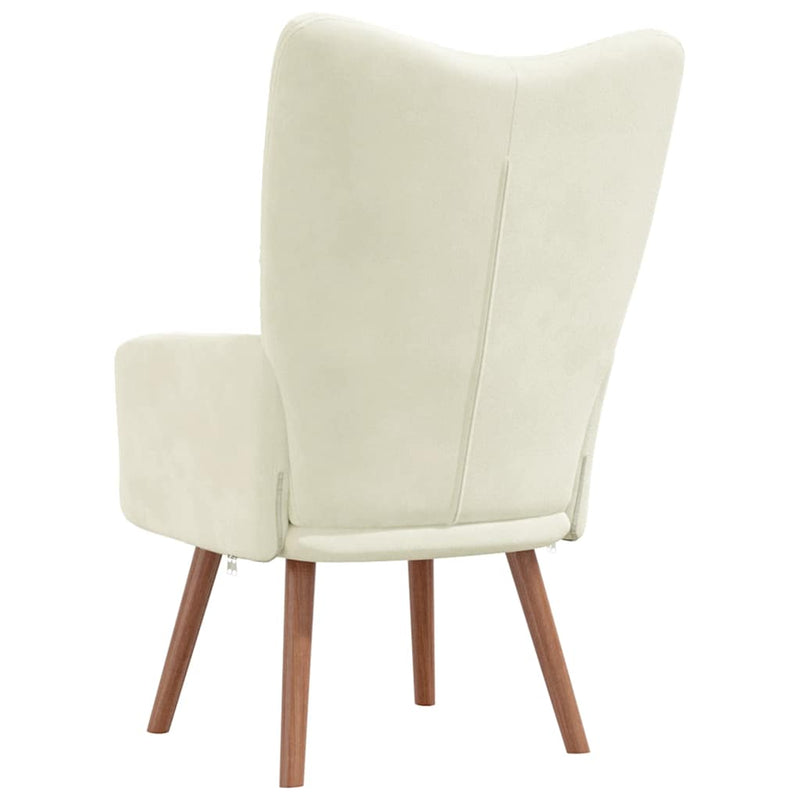 vidaXL krémfehér bársony pihenőfotel