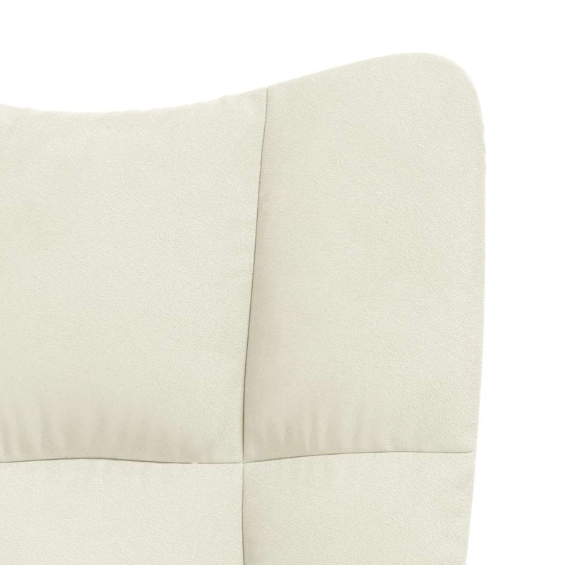 vidaXL krémfehér bársony pihenőfotel