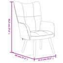 vidaXL fekete bársony pihenőfotel lábtartóval