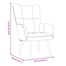 vidaXL mustársárga bársony pihenőszék lábtartóval