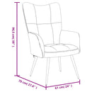 vidaXL fekete bársony pihenőfotel