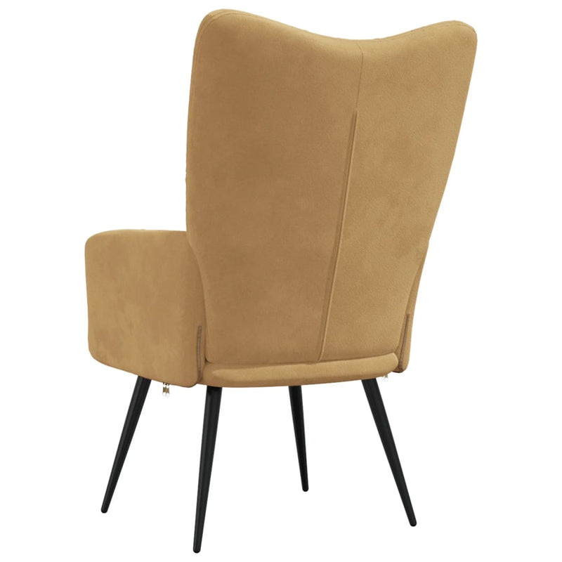 vidaXL barna bársony pihenőfotel