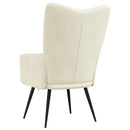 vidaXL krémfehér bársony pihenőfotel