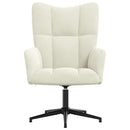 vidaXL krémfehér bársony pihenőfotel