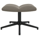 vidaXL világosszürke bársony pihenőszék lábtartóval