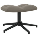 vidaXL világosszürke bársony pihenőszék lábtartóval