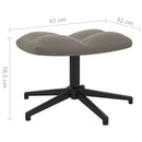 vidaXL világosszürke bársony pihenőszék lábtartóval