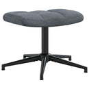 vidaXL sötétszürke bársony pihenőfotel lábtartóval