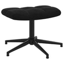 vidaXL fekete bársony pihenőfotel lábtartóval