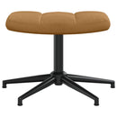 vidaXL barna bársony pihenőszék lábtartóval