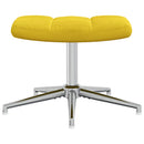 vidaXL mustársárga bársony pihenőszék lábtartóval