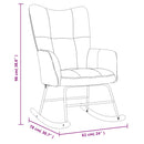 vidaXL világosszürke bársony hintaszék