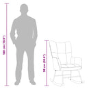 vidaXL világosszürke bársony hintaszék