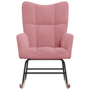 vidaXL rózsaszín bársony hintaszék