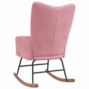 vidaXL rózsaszín bársony hintaszék