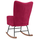 vidaXL bordó bársony hintaszék