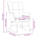 vidaXL bordó bársony hintaszék