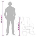 vidaXL mustársárga bársony hintaszék