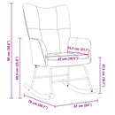 vidaXL barna bársony hintaszék