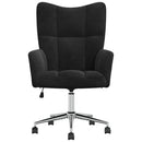 vidaXL fekete bársony pihenőfotel