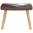 vidaXL foltvarrott szövet pihenőszék lábtartóval