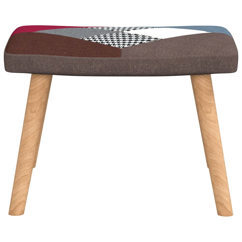 vidaXL foltvarrott szövet pihenőszék lábtartóval