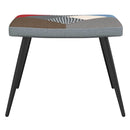 vidaXL foltvarrott szövet pihenőszék lábtartóval