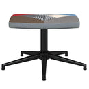 vidaXL foltvarrott szövet pihenőszék lábtartóval