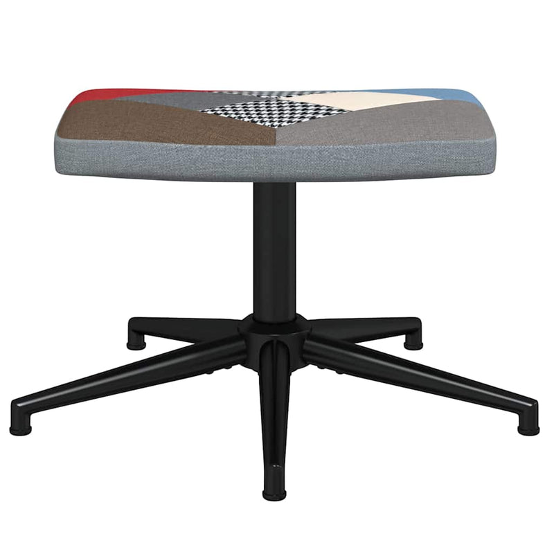 vidaXL foltvarrott szövet pihenőszék lábtartóval