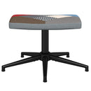 vidaXL foltvarrott szövet pihenőszék lábtartóval