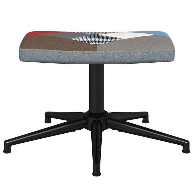 vidaXL foltvarrott szövet pihenőszék lábtartóval