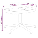 vidaXL foltvarrott szövet pihenőszék lábtartóval