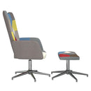 vidaXL foltvarrott szövet pihenőszék lábtartóval