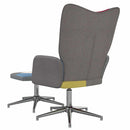 vidaXL foltvarrott szövet pihenőszék lábtartóval