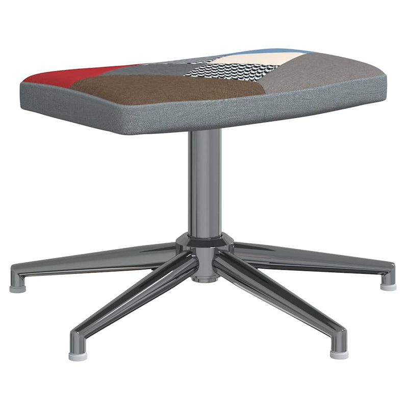 vidaXL foltvarrott szövet pihenőszék lábtartóval