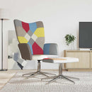 vidaXL foltvarrott szövet pihenőszék lábtartóval