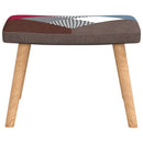 vidaXL foltvarrott szövet hintaszék lábtartóval