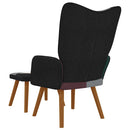 vidaXL foltvarrott szövet pihenőszék lábtartóval