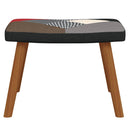 vidaXL foltvarrott szövet pihenőszék lábtartóval