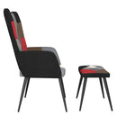 vidaXL foltvarrott szövet pihenőszék lábtartóval